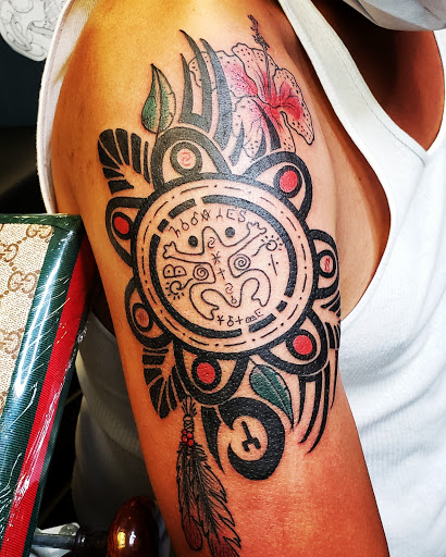 Explore outdoorsman tattoo ideas, creative tattoo ideas in Goose Creek, available at Blu Gorilla Goose Creek