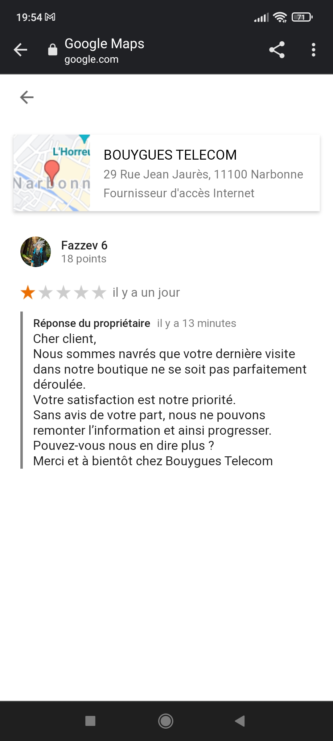 Photo n° 1 de l'avis de Fazzev. fait le 10/12/2021 à 16:06