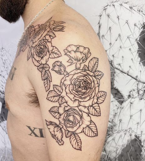 Explore side thigh tattoo ideas, creative tattoo ideas in Carefree, available at Lucid Arts - Design & Tattoo