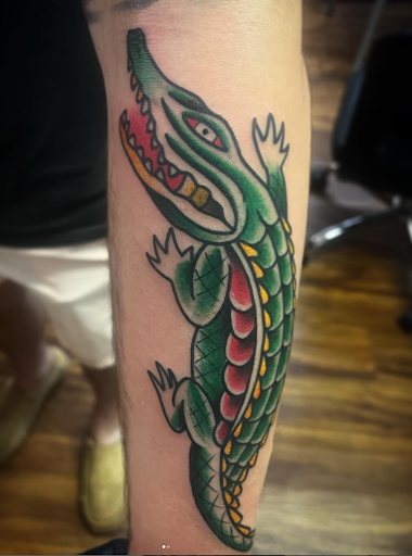 Explore railroad tattoo ideas, creative tattoo ideas in Wahiawa, available at American Made Tattoo