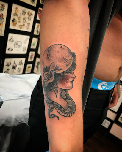 Explore family flower tattoo ideas, creative tattoo ideas in Libertyville, available at Lucky Seven Tattoo