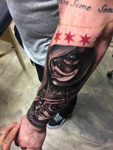 Explore tattoo behind ear ideas, creative tattoo ideas in Junction City, available at Junction City Tattoo