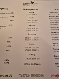 Menu / carte de Restaurant Schwarze Henne (Inh. Pasquale Canonico) à Ulm