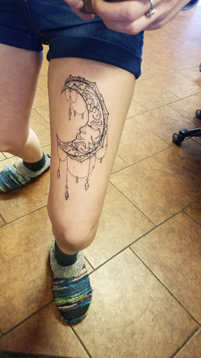 Explore cool elbow tattoo ideas, creative tattoo ideas in Osage Beach, available at Rabbits Foot Tattoo Parlor