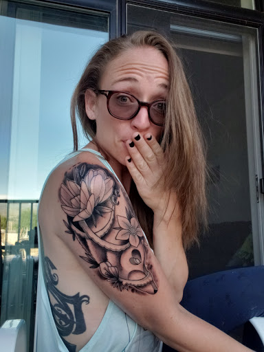 Explore disney thigh tattoo ideas, creative tattoo ideas in Avon, available at Avanti Tattoo