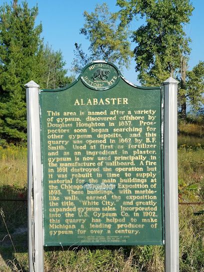 historical marker alabaster gypsum mine