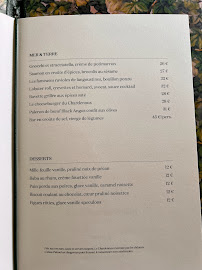 Restaurant français Le Chardenoux Cyril Lignac à Paris (la carte)