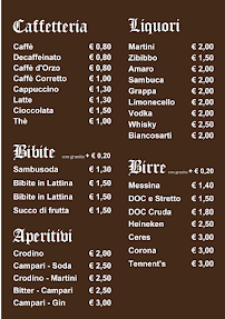 Menu du Rosticceria-Pizzeria-Bar La Rotonda di De Luca Domenica à Fiumedinisi