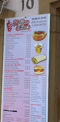 Restaurant turc Kalkan Döner à Colmar - menu / carte