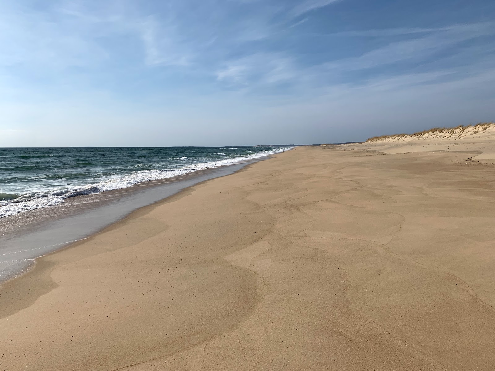 Long Point Beach的照片 带有明亮的沙子表面