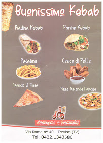 Menu / carte de Buonissimo Kebab à Treviso