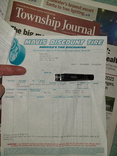 Tire Shop «Mavis Discount Tire», reviews and photos, 134 Water St, Newton, NJ 07860, USA