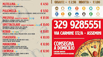 Menu / carte de Pizzeria Buonasera à Assemini