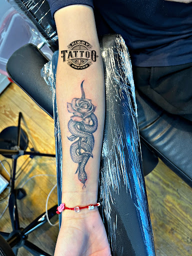 Explore road tattoo ideas, creative tattoo ideas in West Babylon, available at Bizzy Empire Tattoo