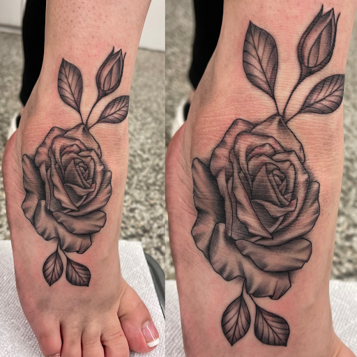 Explore fire sign tattoo ideas, creative tattoo ideas in Sanford, available at Luv Ink