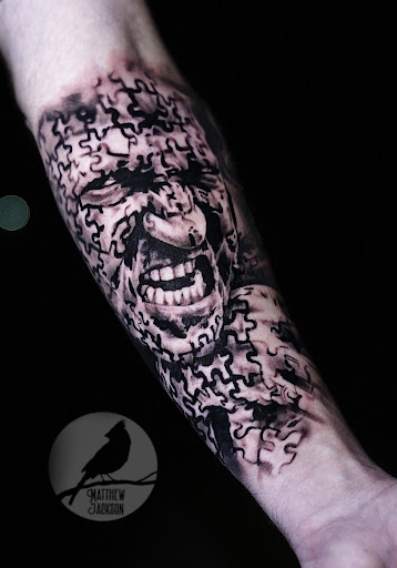 Explore tattoo ideas for my son's name, creative tattoo ideas in Nashville, available at RedBird Tattoo