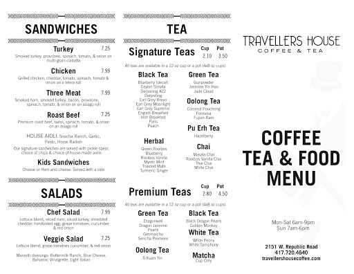 Coffee Shop «Travellers House Coffee and Tea», reviews and photos, 2151 W Republic Rd, Springfield, MO 65807, USA
