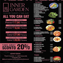 Menu du Inner Garden à Siniscola