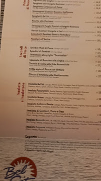 Bel Sit à Gabicce Monte menu