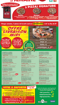 Carte du Liberty Pizza à Grenoble