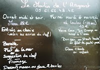 LE MOULIN DE LANGOUST à Gourbit menu