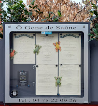 Menu du O Gones de Saône à Fontaines-sur-Saône
