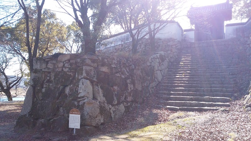 岡山城 六十一雁木門横の石塁跡