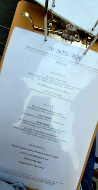 Avant Garde à Nîmes menu