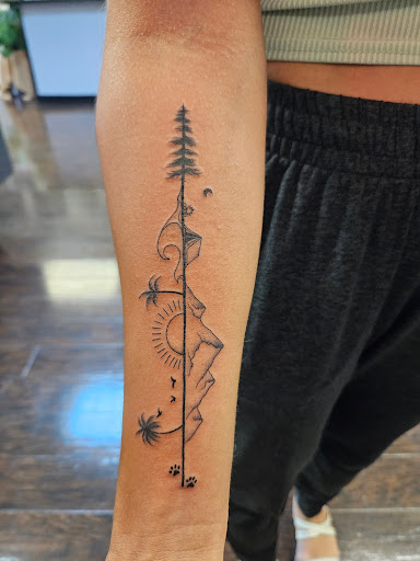 Explore construction tattoo ideas, creative tattoo ideas in Jacksonville, available at Fat Kat Tattoo & Body Piercing