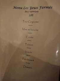 Carte du Le Restaurant Bar à Vin Caviste de Chames à Vallon-Pont-d'Arc