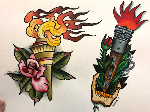 Explore black cover up tattoo ideas, creative tattoo ideas in Kansas City, available at Golden Stag Tattoo and Gallery