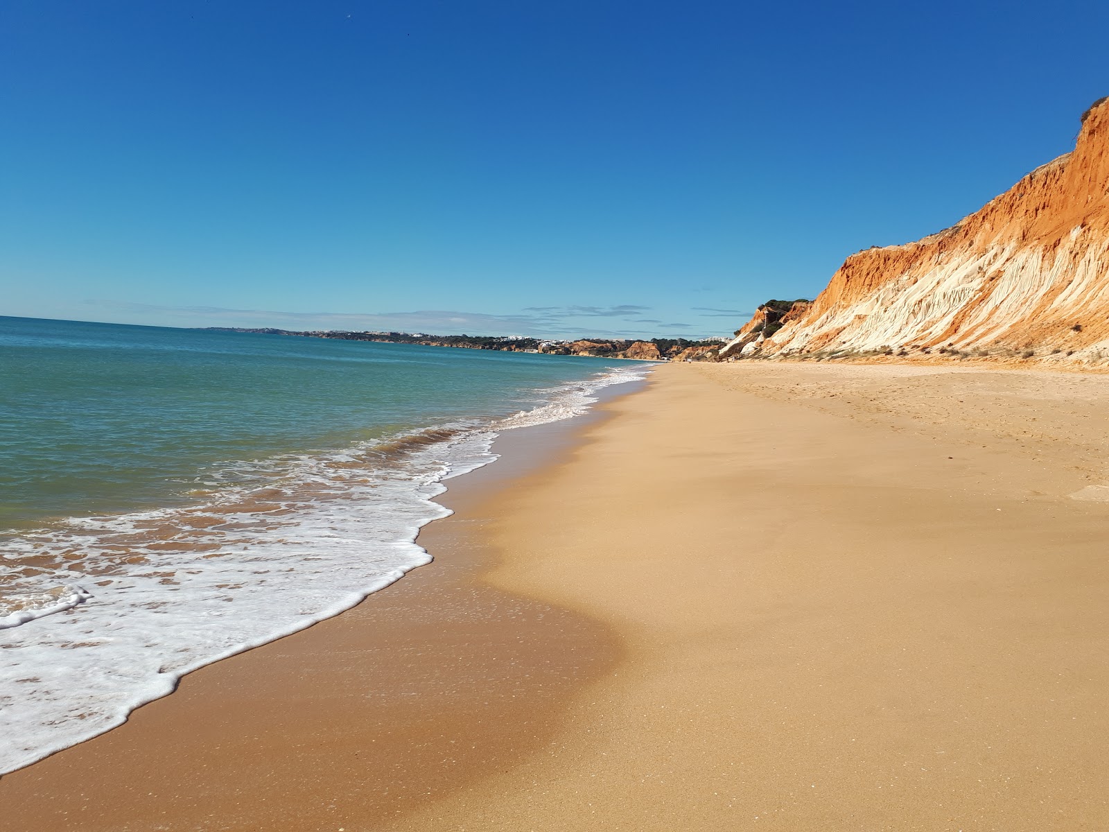 Photo de Plage de Falesia avec droit et long