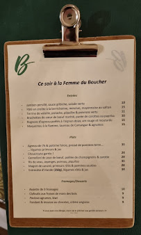 Restaurant La Femme Du Boucher à Marseille carte