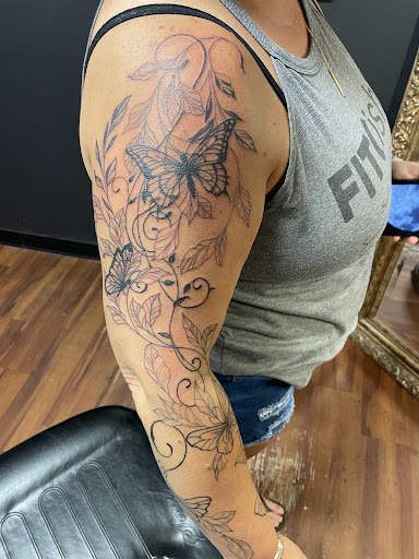 Explore around the knee tattoo ideas, creative tattoo ideas in Walnut Cove, available at Wildfire Tattoo Studio