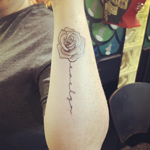 Explore moms name tattoo ideas for men, creative tattoo ideas in Orange Park, available at Big City Tattoo and Piercing