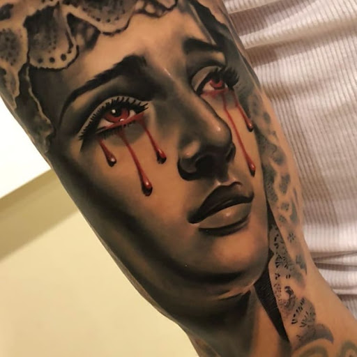 Explore guy shoulder tattoo ideas, creative tattoo ideas in Miami, available at Inkaholik Tattoos Kendall