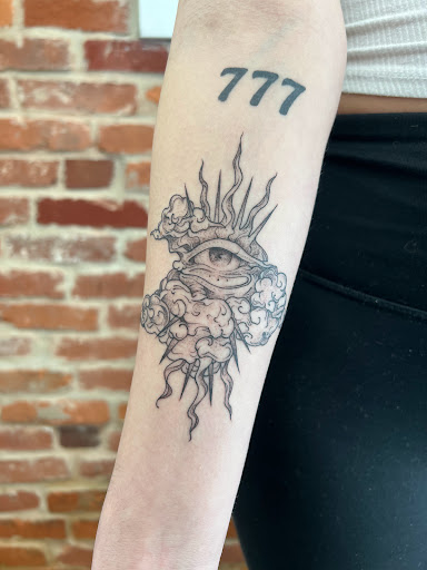 Explore above eyebrow tattoo ideas, creative tattoo ideas in Leola, available at Sweet Omens