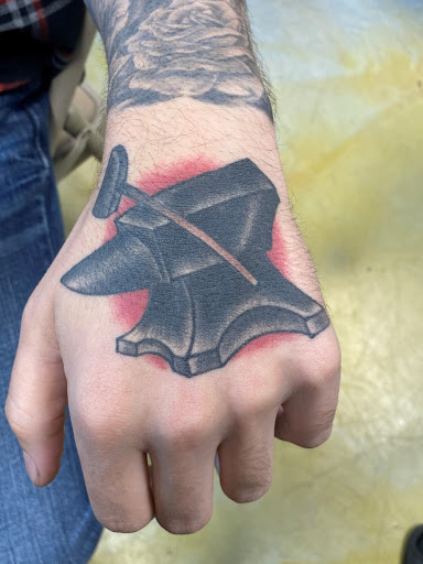 Explore statue tattoo ideas, creative tattoo ideas in Richmond, available at Seven Hills Tattoo LLC