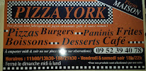 Pizza _ York à Ribérac carte