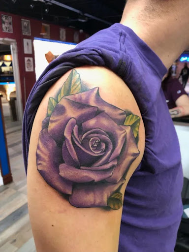 Explore men chest tattoo ideas, creative tattoo ideas in Virginia Beach, available at Blue Horseshoe Tattoo & Piercing
