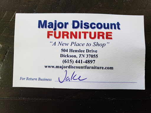 Furniture Store «Major Discount Furniture», reviews and photos, 504 Henslee Dr, Dickson, TN 37055, USA