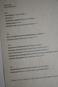 Carte du ÆNDRÈ Restaurant à Hamburg