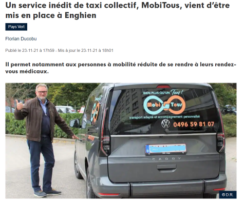 Taxi MobiTous , Transport hôpitaux, Gares, Navettes, Loisirs, Shopping... Service de transport PMR - Taxibedrijf