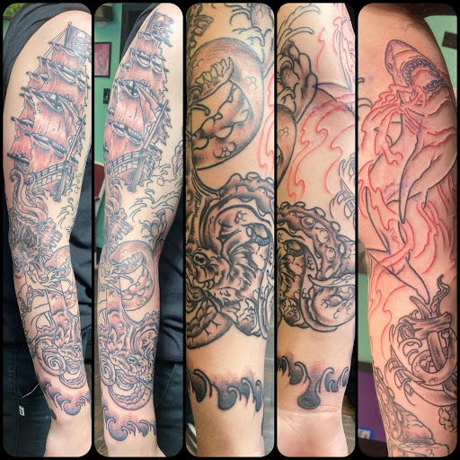 Explore crystal name tattoo ideas, creative tattoo ideas in Mckinney, available at Borrowed Time Fine Art Gallery Tattoo Shop