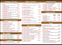 Menu / carte de Bistro Donald à Flöha