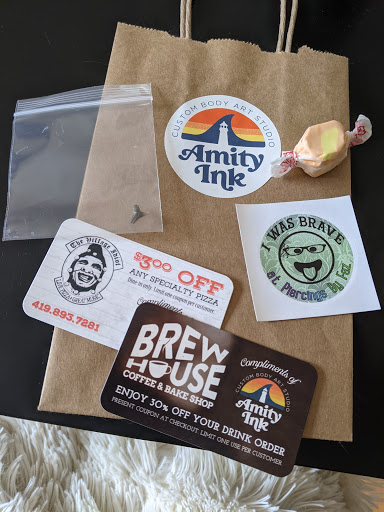 Explore pansexual tattoo ideas, creative tattoo ideas in Maumee, available at Amity Ink