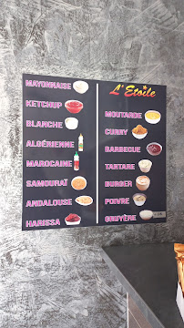 Restaurant de tacos L'Etoile à Le Pont-de-Beauvoisin (la carte)