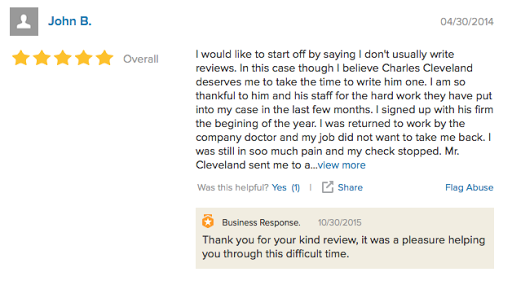 Personal Injury Attorney «Law Offices of Cleveland & Metz», reviews and photos