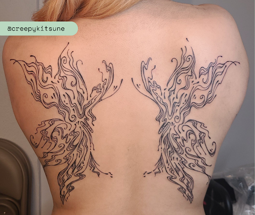 Explore labyrinth tattoo ideas, creative tattoo ideas in Brooklyn, available at Cake Is a Lie Tattoo Parlor