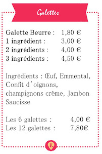 Crêperie La Krampouzerie Lannion à Lannion - menu / carte